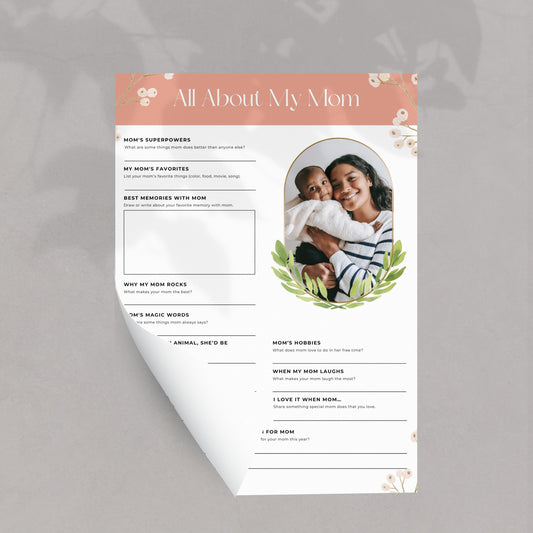 All About My Mom Printables