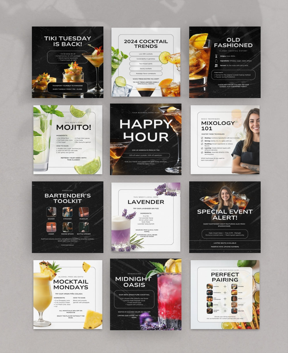 Bartender Social Media Template