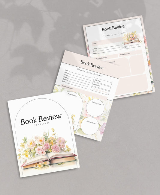 Canva Book Review Template