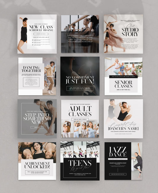 Dance Studio Social Media Templates