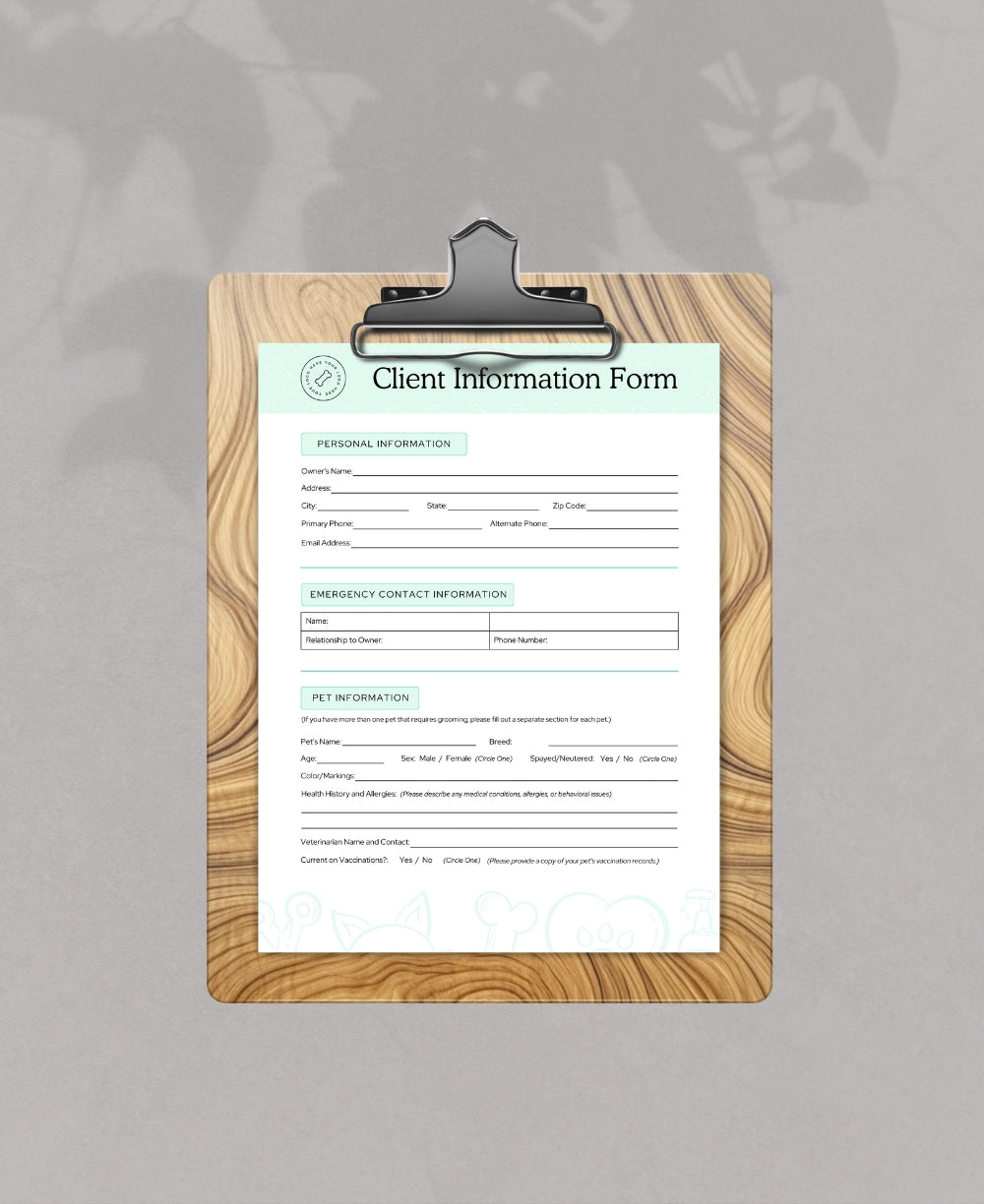 Dog Grooming Business Forms