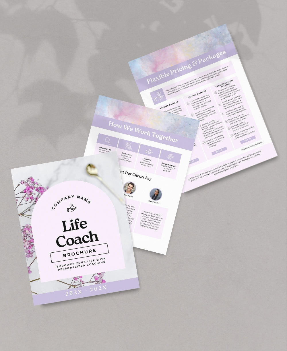 Editable Life Coach Brochure Template