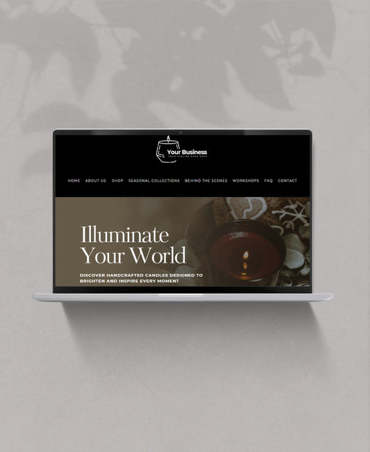 Website Template Canva Candles